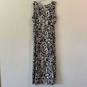 TEDDI - vintage Hawaiian dress,‎ M, black/beige/white
